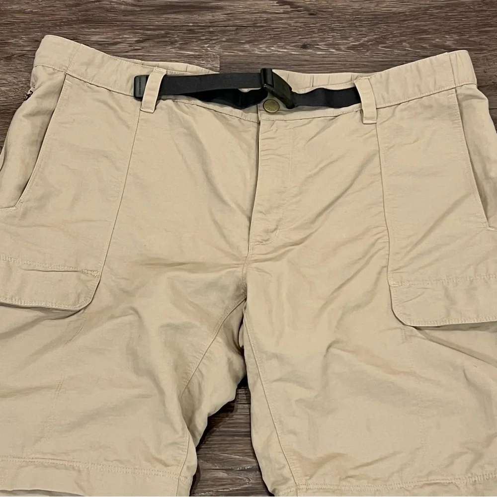 The North Face Paramount Mens‎ XL Convertible Hiking Khaki Belted Zip Off Pants